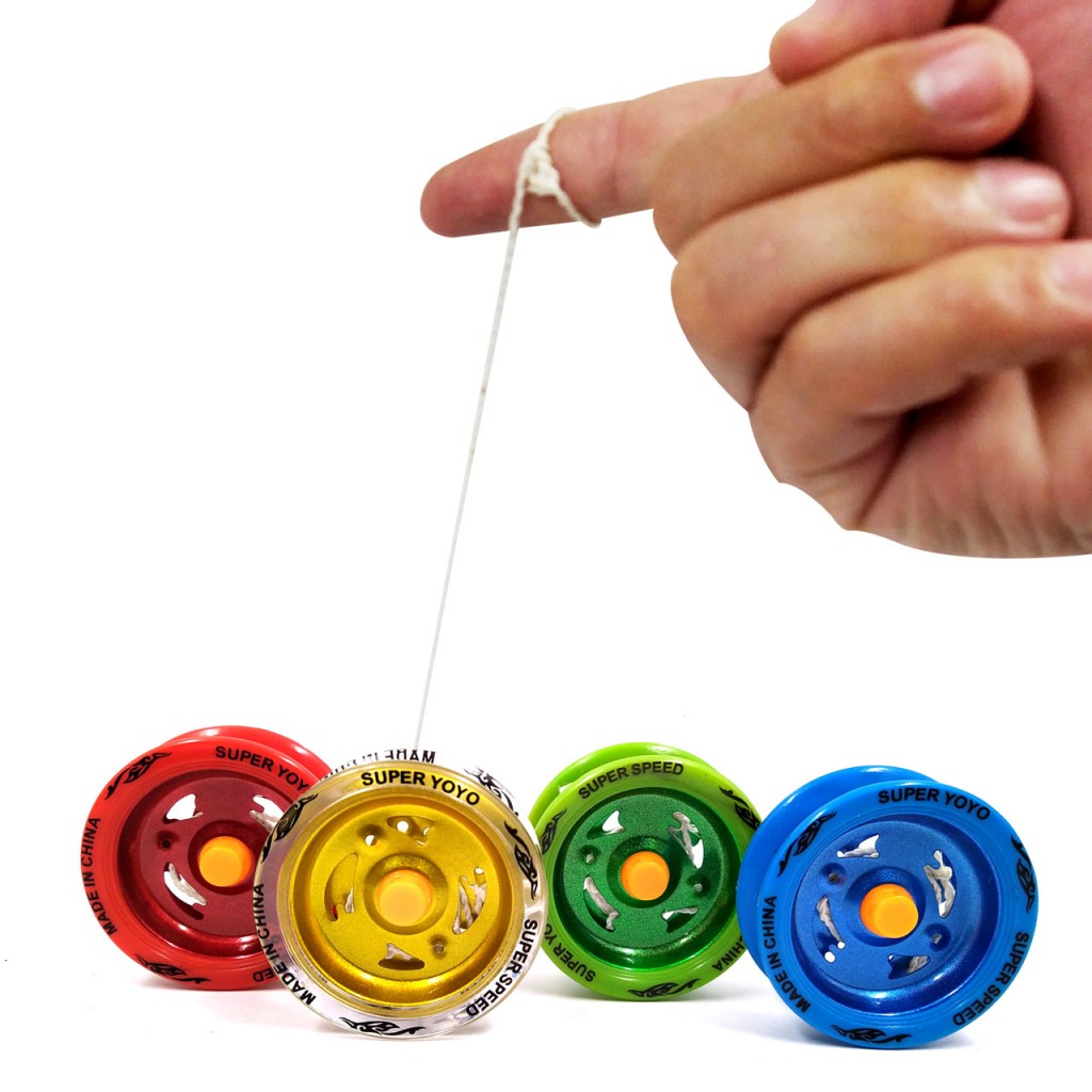 Yoyo Metalico Fino Juguete Didactico Jugueteria 4 Colores