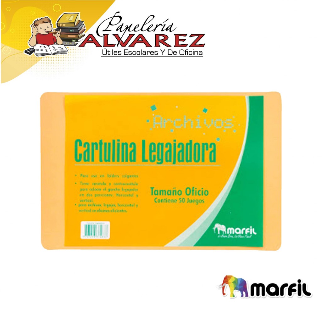 CARTULINA LEGAJADORA AMARILLA X 50 UNI
