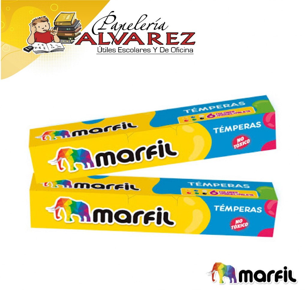TEMPERA MARFIL X 6 COLORES