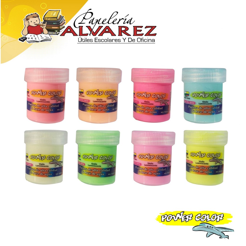 VINILO POWER COLOR LUMINISCENTE X 8