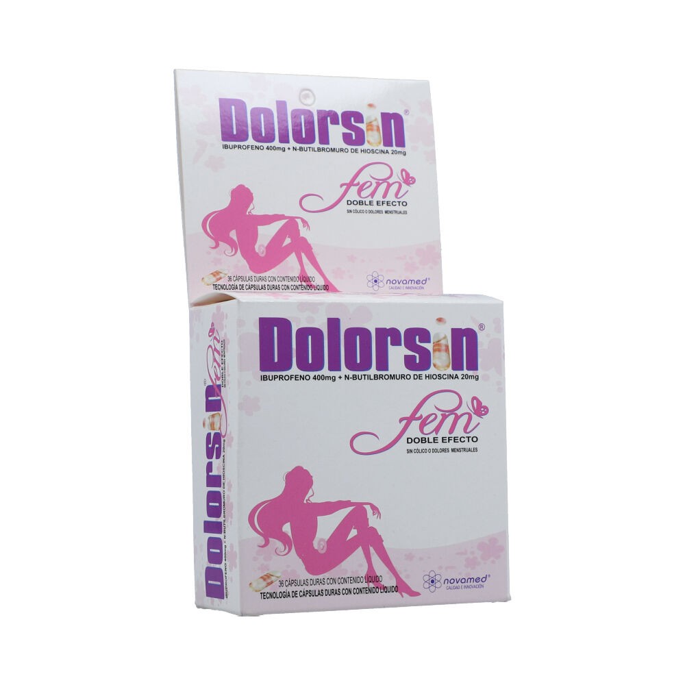 DOLORSIN FEM X 36 CAP LIQ SBR X  4
