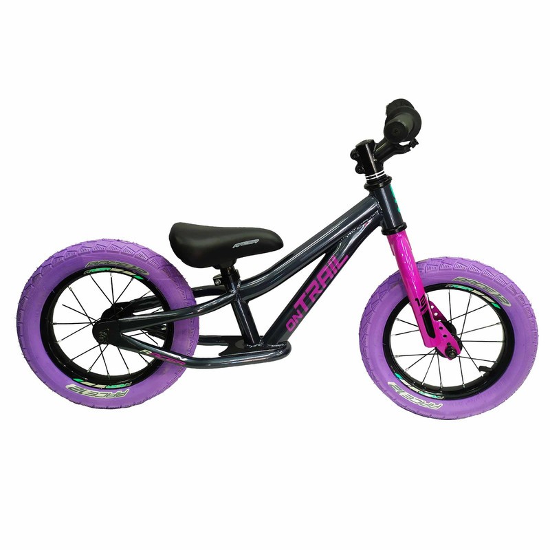 Bicicleta de equilibrio Ontrail sin pedales Negra - Lila