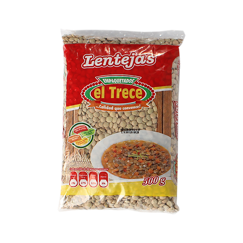LENTEJA EL TRECE 500 GR Presentación: PX25