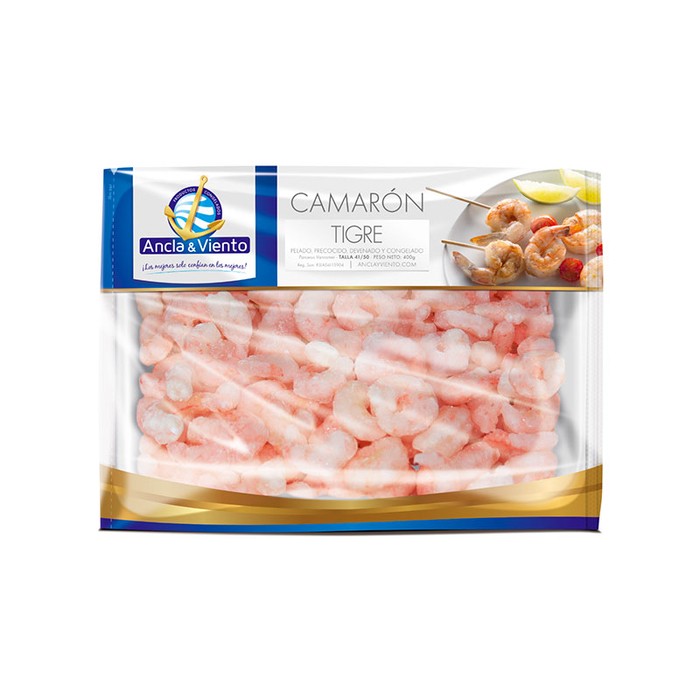 CAMARON TIGRE 41/50 ANCLA Y VIENTO*400GR