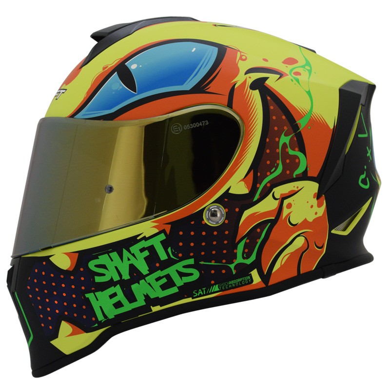 Casco Shaft 551 Ghostgar Amarillo Neón Mate Verde Neón Talla L