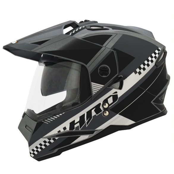 Casco HRO MX-330 Single Gris Oscuro Mate Gris Talla XL