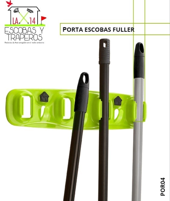PORTA ESCOBAS FULLER A PRESION PREMIUM (BLANCO, VERDE O ROJO)