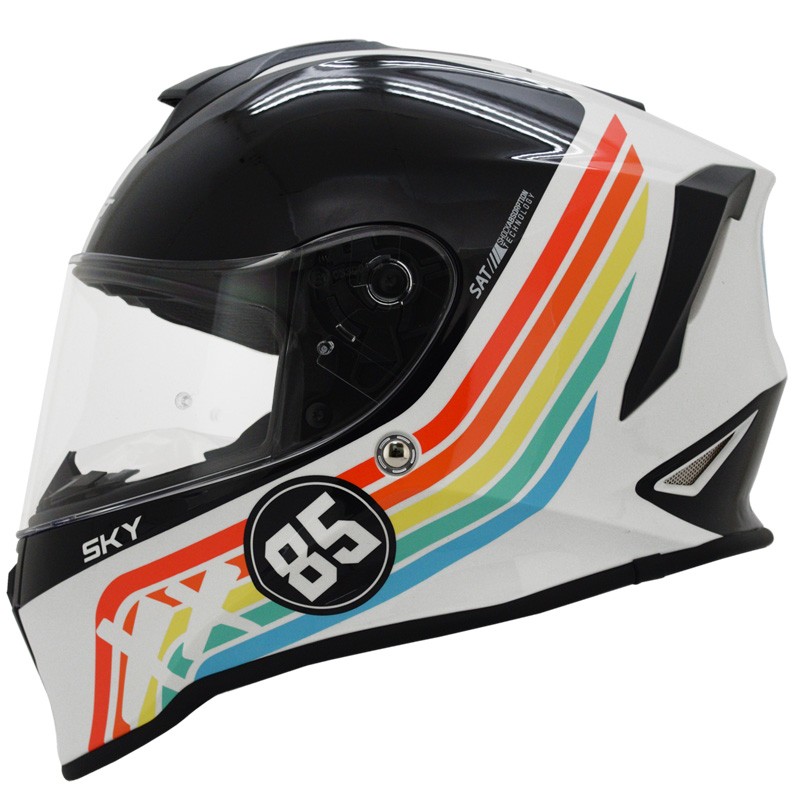 Casco Shaft 551 Sleeper Blanco Naranja Neón Talla S