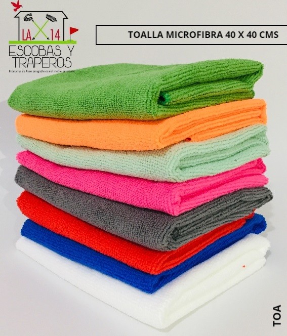 TOALLA MICROFIBRA 40 X 40 CMS GRIS LA 14