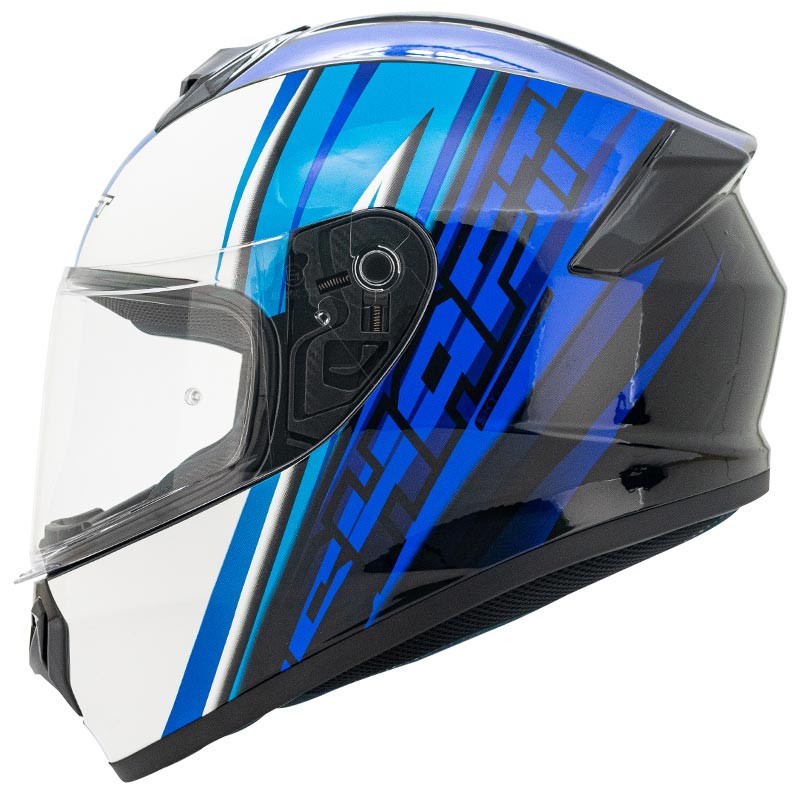 Casco Shaft 589 Dinamit Negro Brillo Azul Talla L