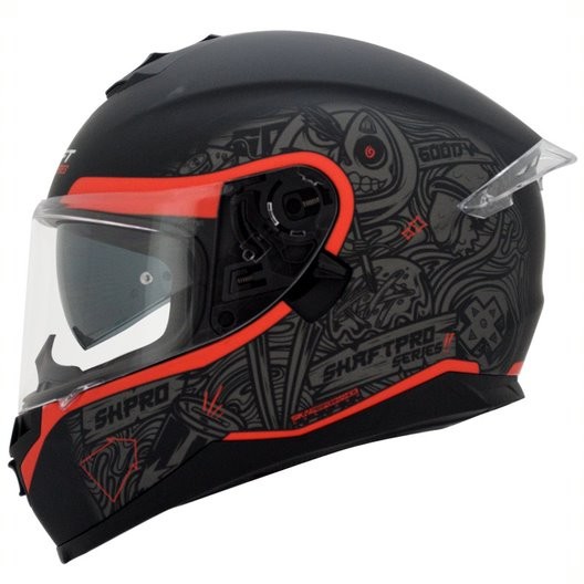 Casco Shaft Pro 600-DV Nippon Negro Mate Rojo M