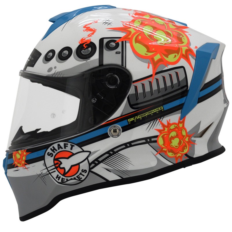 Casco Shaft 551 Spaceship Blanco Azul Talla L