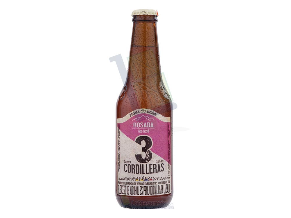 Cerveza 3 Cordilleras Rose Botella x 330 ml Paca X 24