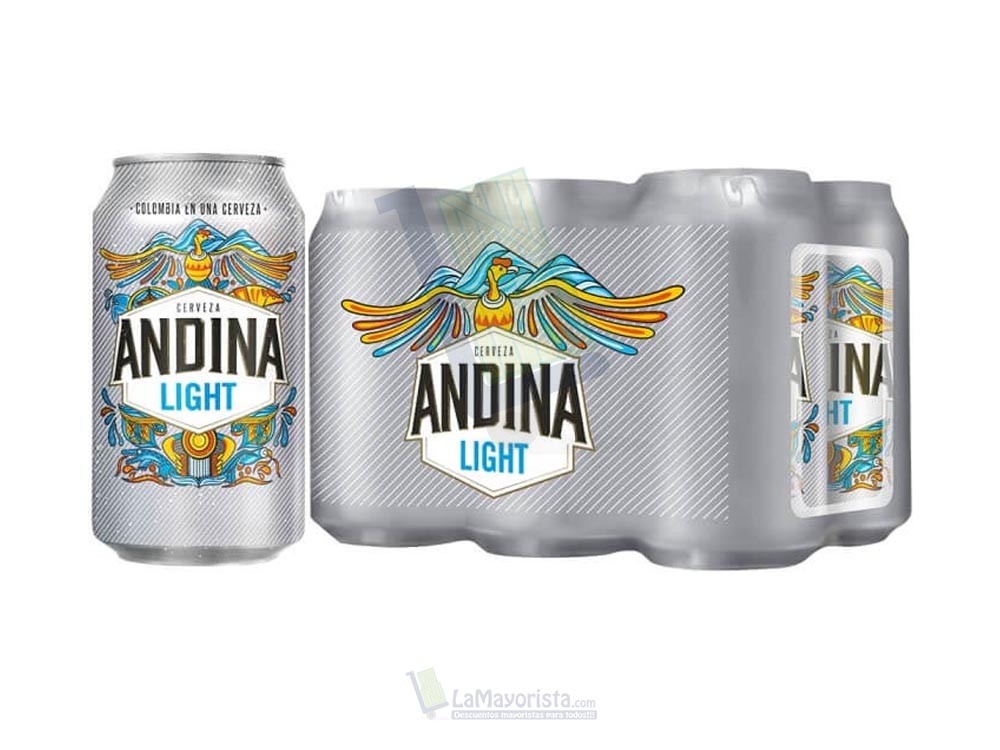 Cerveza Andina Light 6pack Lata x 330 ml Paca X 4