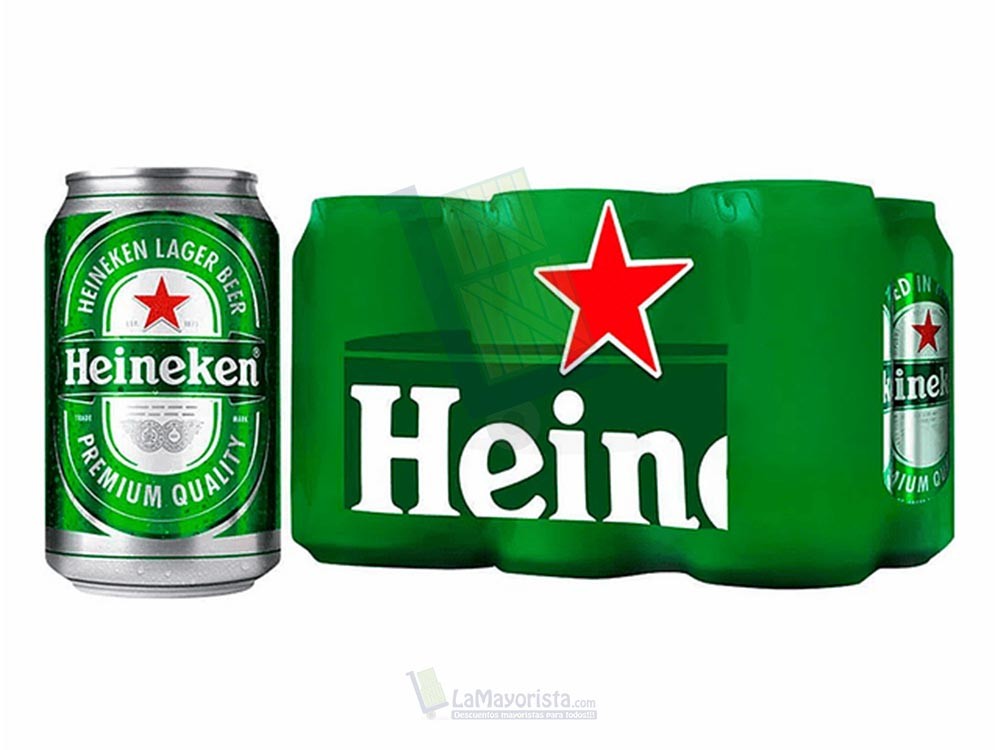 Cerveza Heineken 6pack Lata x 330 ml Paca X 4