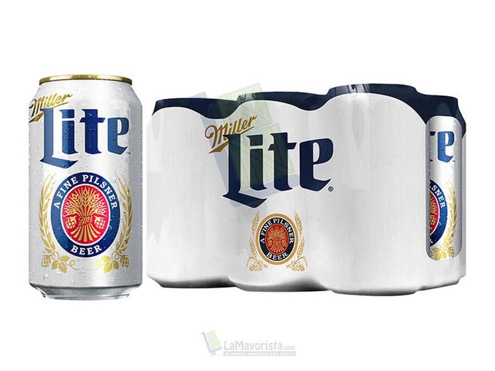 Cerveza Miller Lite 6pack Lata x 330 ml Paca X 4