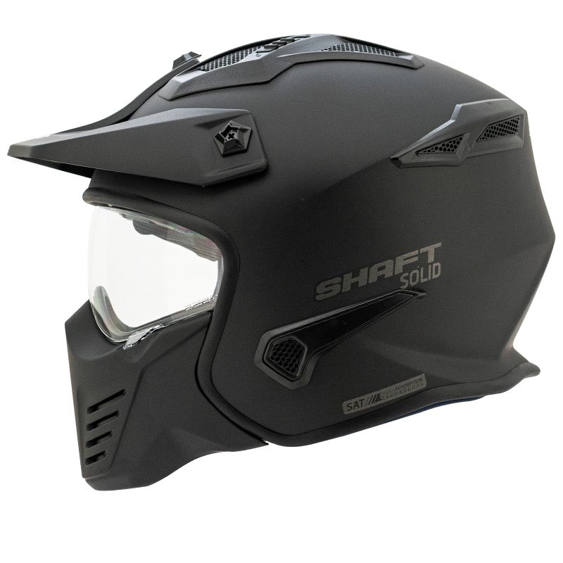 Casco Shaft 225_Pilot Solid Negro Mate Talla M