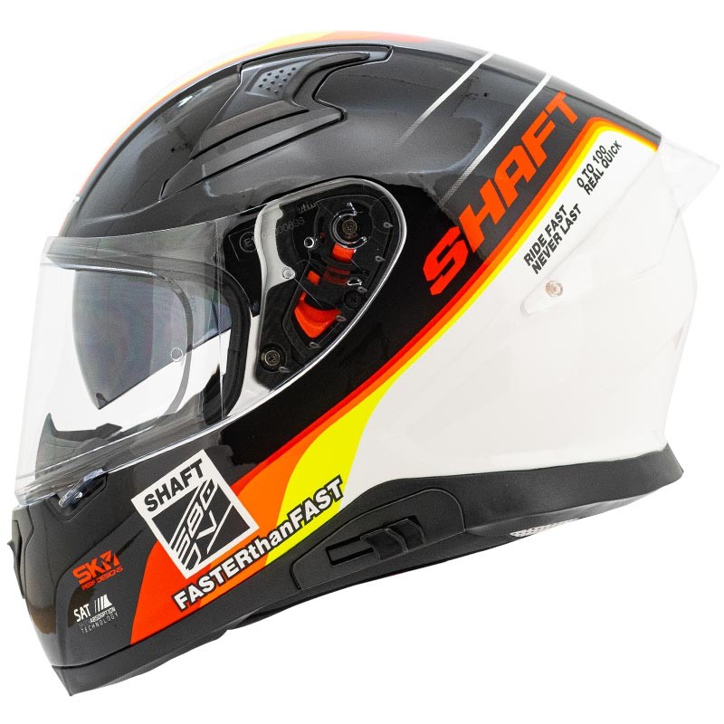 Casco Shaft 580-DV Hunter Negro Brillo Rojo Talla M