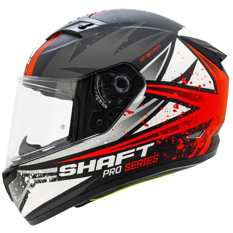 Casco Shaft Pro 545_Hunter Bang! Negro Mate Rojo Talla S