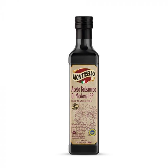 VINAGRE BALSAMICO MONTICELLO  x 250 GR