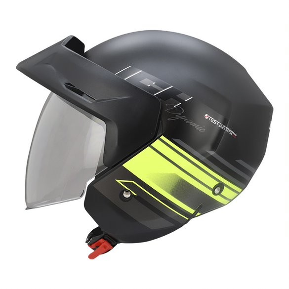 Casco ICH 101 Dynamic Negro Mate Amarillo Neon Talla S