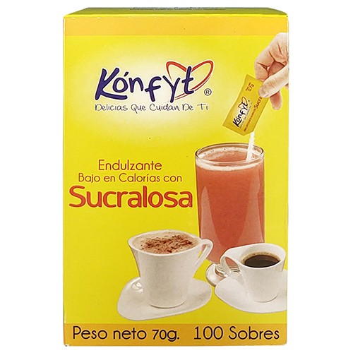 ENDULZANTE SUCRALOSA SOBRES KONFYT*100UN