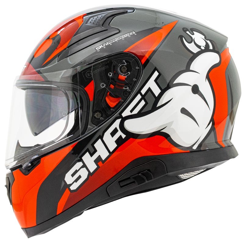 Casco Shaft 580-DV Someny Gris Brillo Rojo Talla M