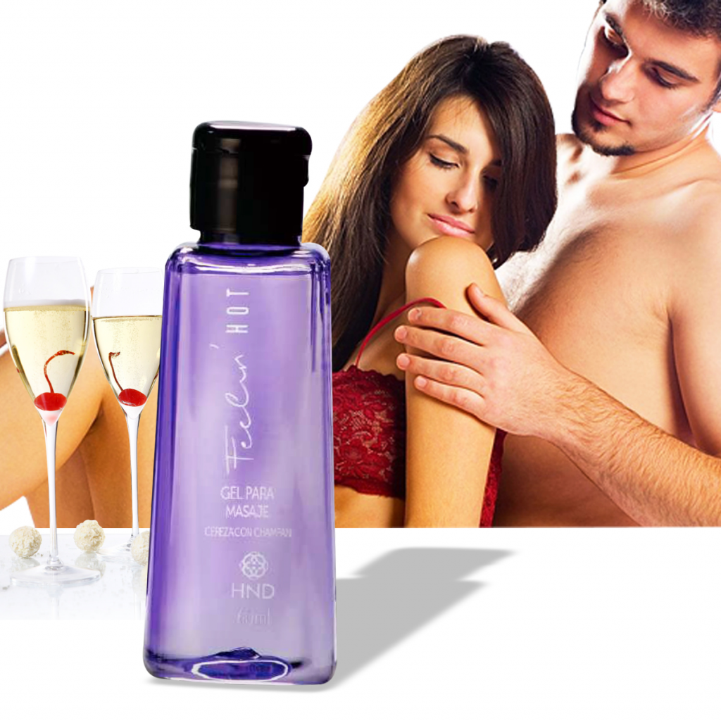 Gel Para Masaje Feelin Hot Cereza HND Y Champagne