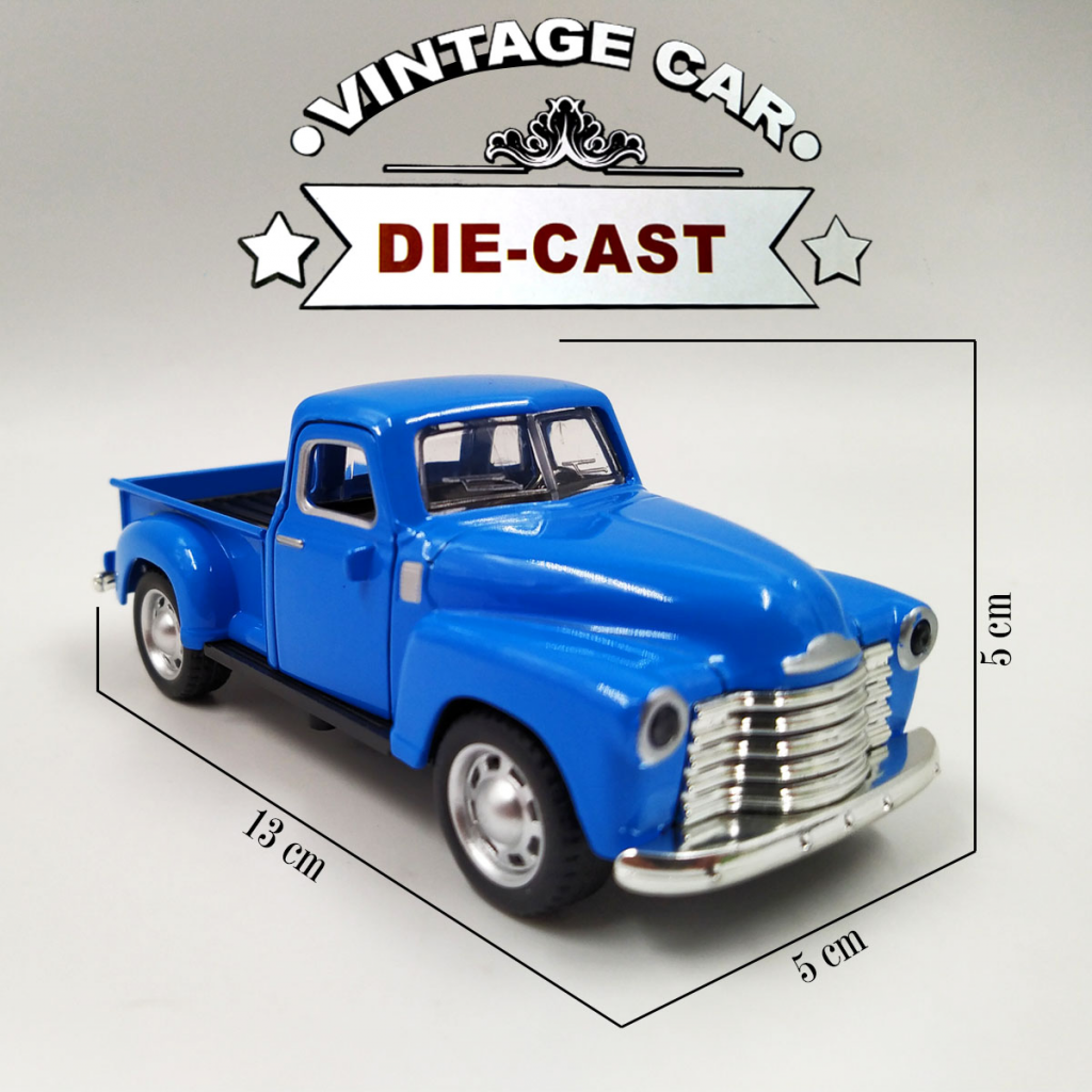 Camioneta Beige Escala Clasica Juguete Metalico Pickup Jugueteria