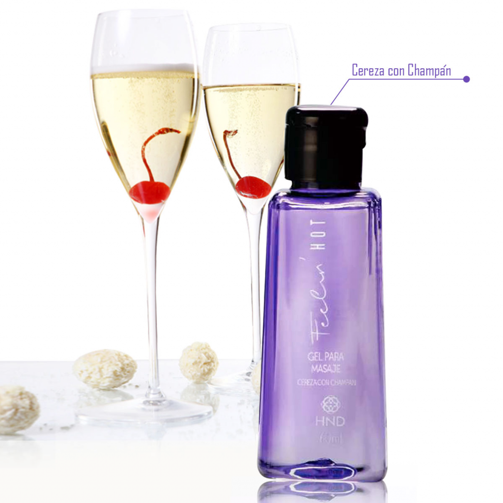 Gel Para Masaje Feelin Hot Cereza HND Y Champagne