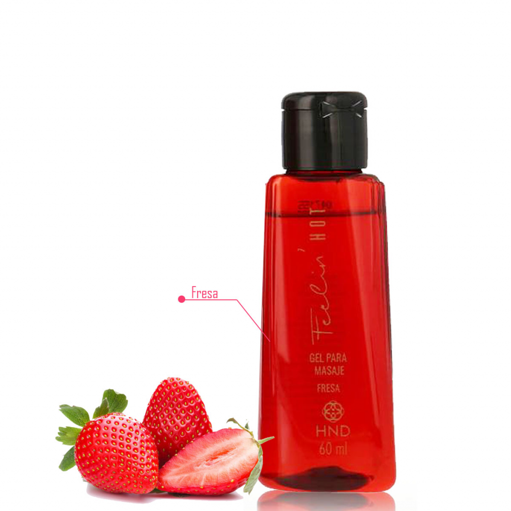 Gel Para Masaje Feelin Hot Fresa HND Cuidado Belleza Mujer