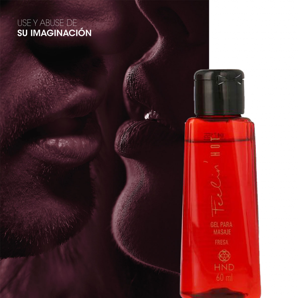 Gel Para Masaje Feelin Hot Fresa HND Cuidado Belleza Mujer