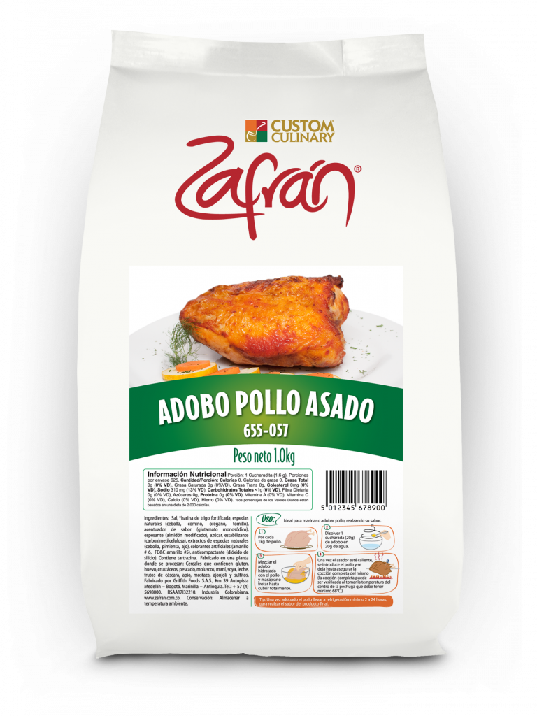 adobo para pollo azado marca zafran x un kilo