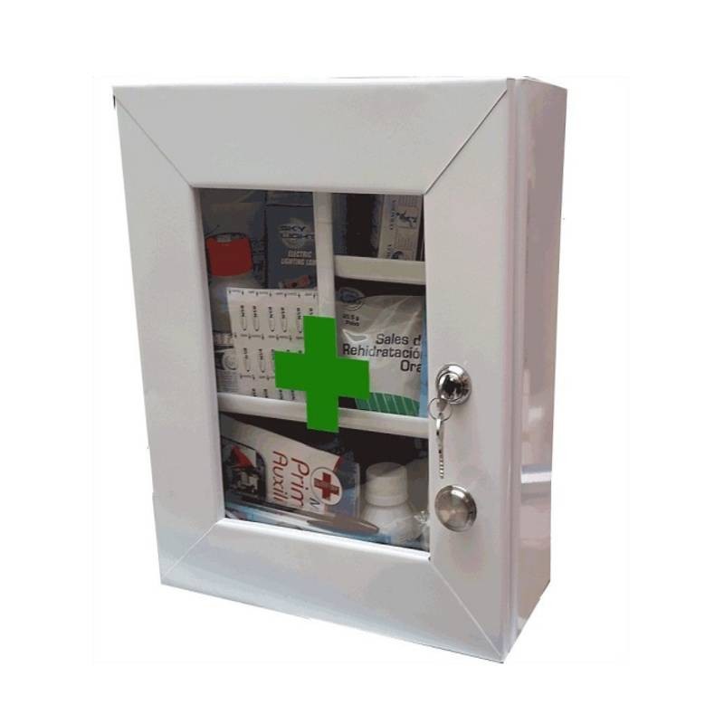 BOTQUIN DE PRIMEROS AUXILIOS METALICO DOTADO X 4 UNIDADES