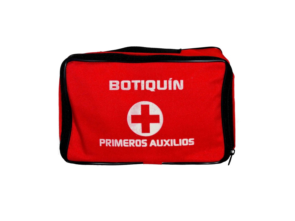 BOTIQUIN DE PRIMEROS AUXILIOS EN LONA DOTADO x 6 UNIDADES