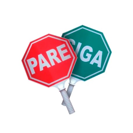 PALETA PLASTICA PARE Y SIGA X 6 UNIDADES