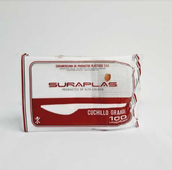 CUCHILLO SURAPLAS GRANDE X 100 UNIDADES