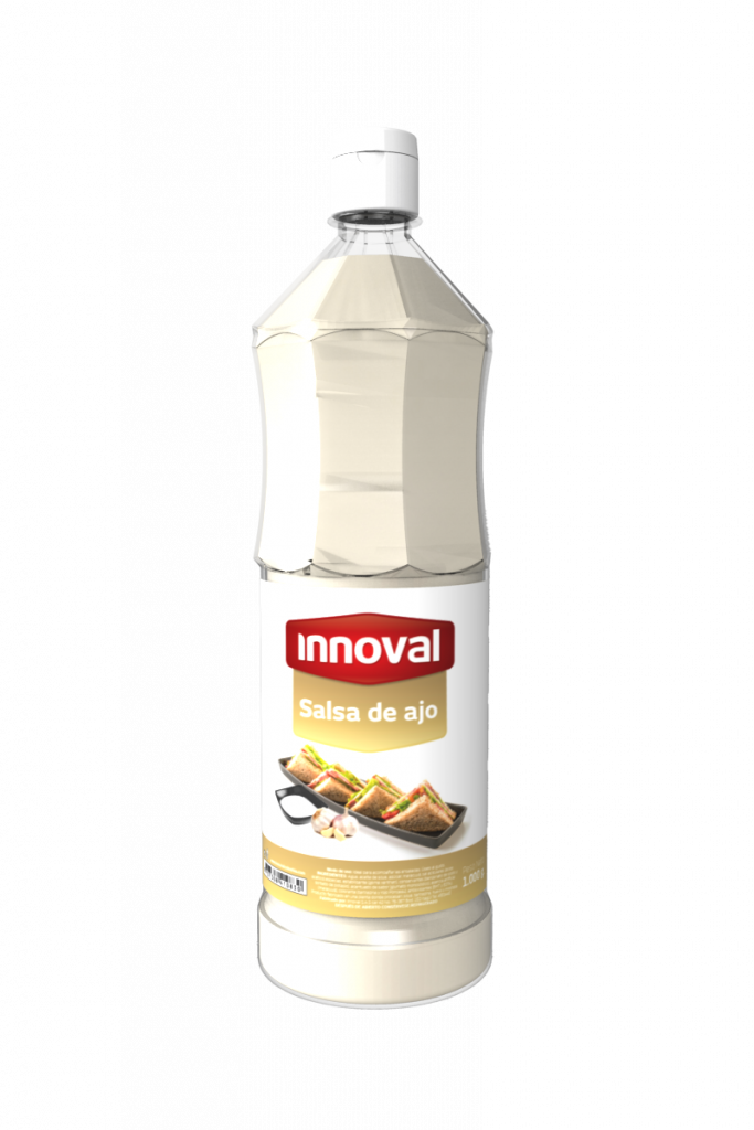 Salsa de ajo marca Innoval x un litro