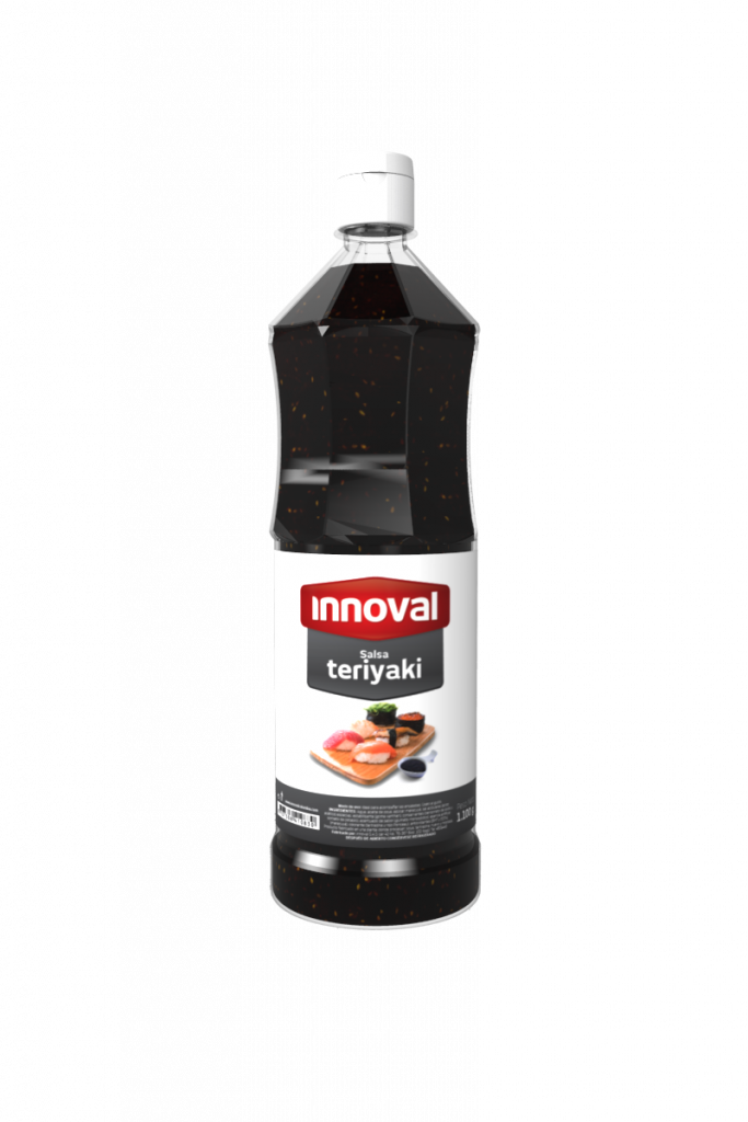 Salsa teriyaki de la marca Innoval x un litro con ajonjolí