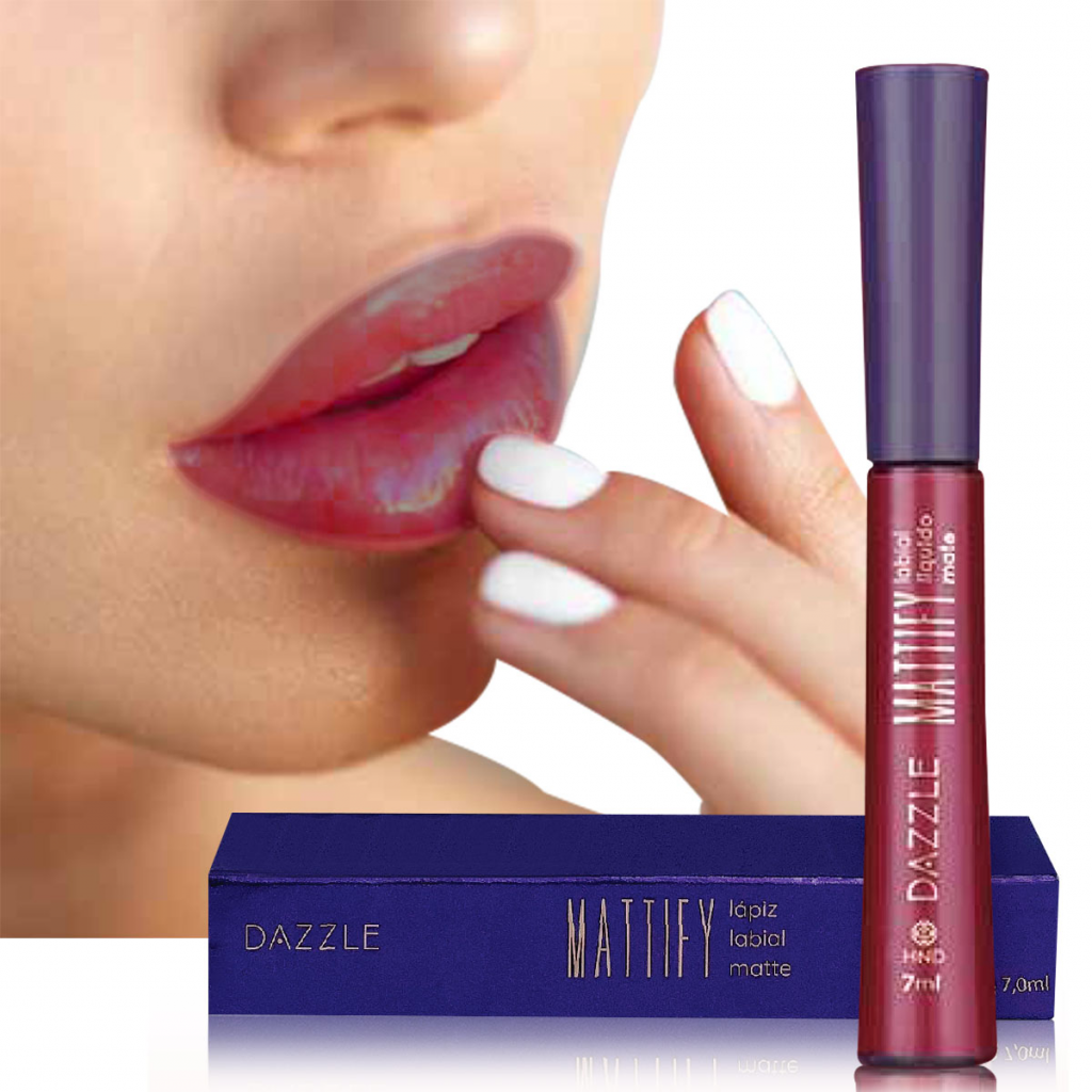 Labial Liquido Mate Bordo HND Maquillaje Belleza Labios
