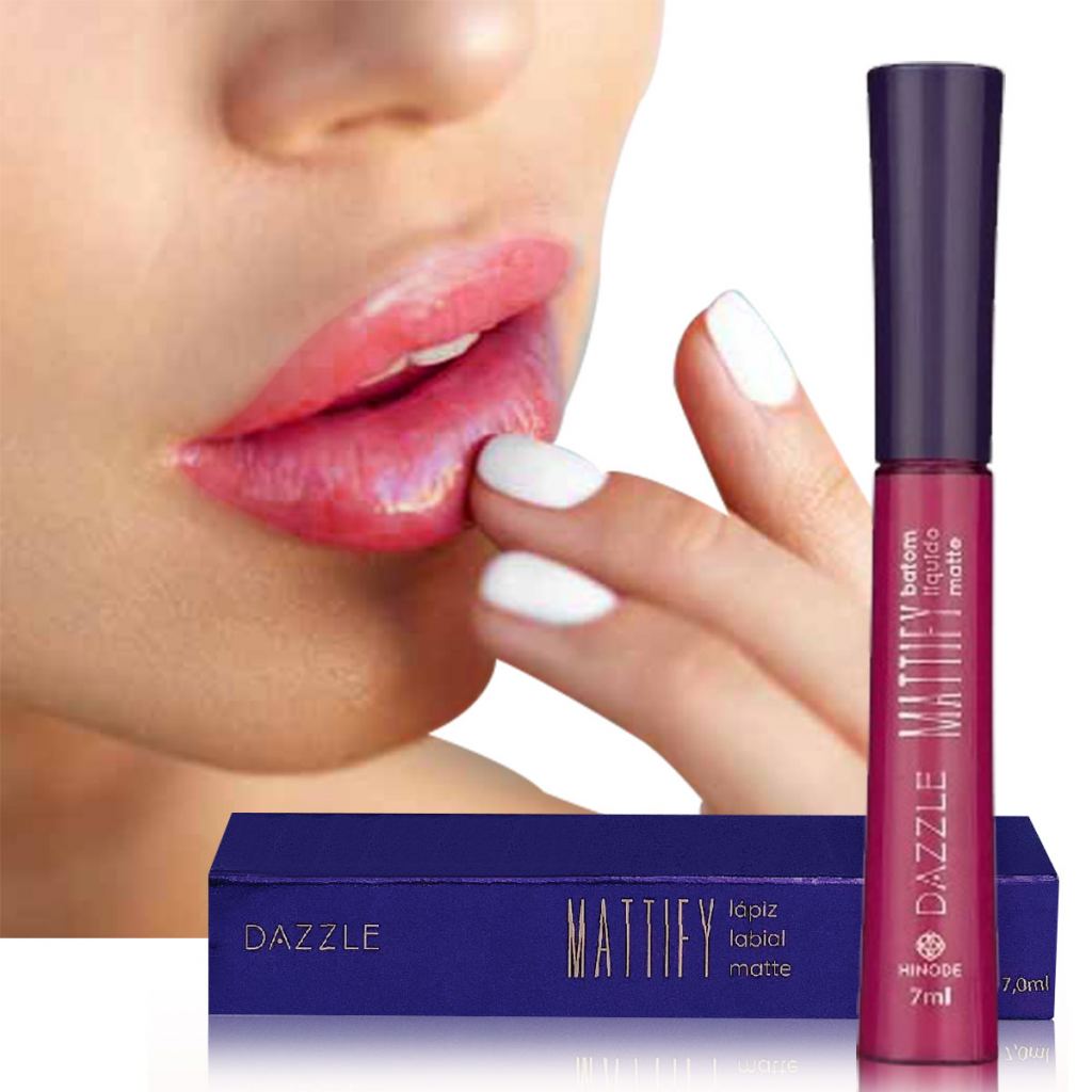Labial Liquido Mate Rosa Intenso HND Maquillaje Labios Mujer