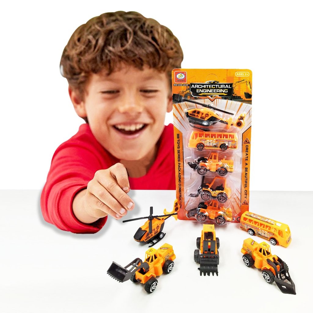 Carros Construcción Juguete Set Escala Vehículos Juguetería DJ4189