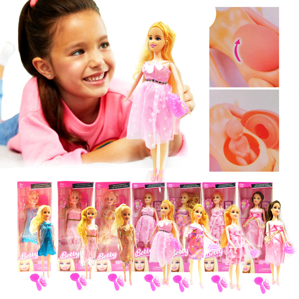 Muñeca Juguete Tipo Barbie Embarazada Hermosa DJ2822G-7