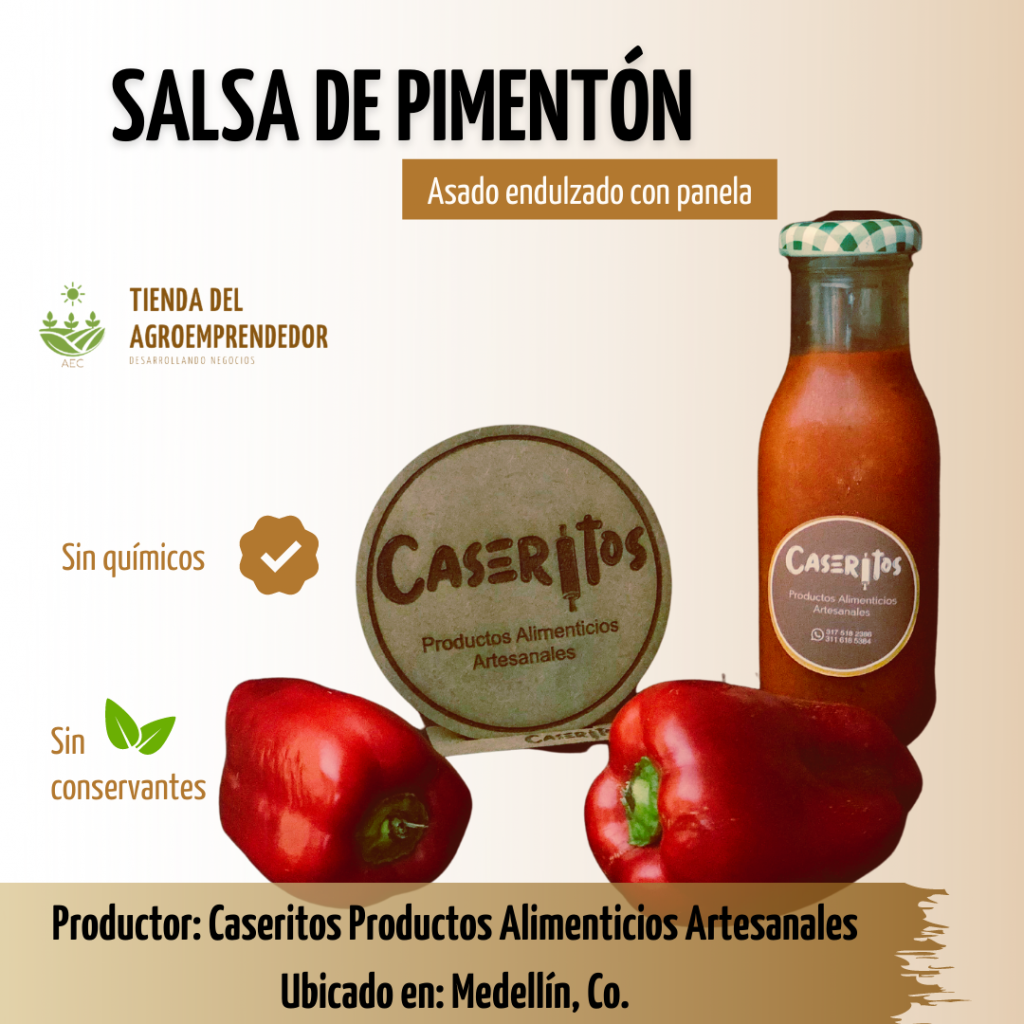 Salsa de Pimentón Asado Endulzado con Panela