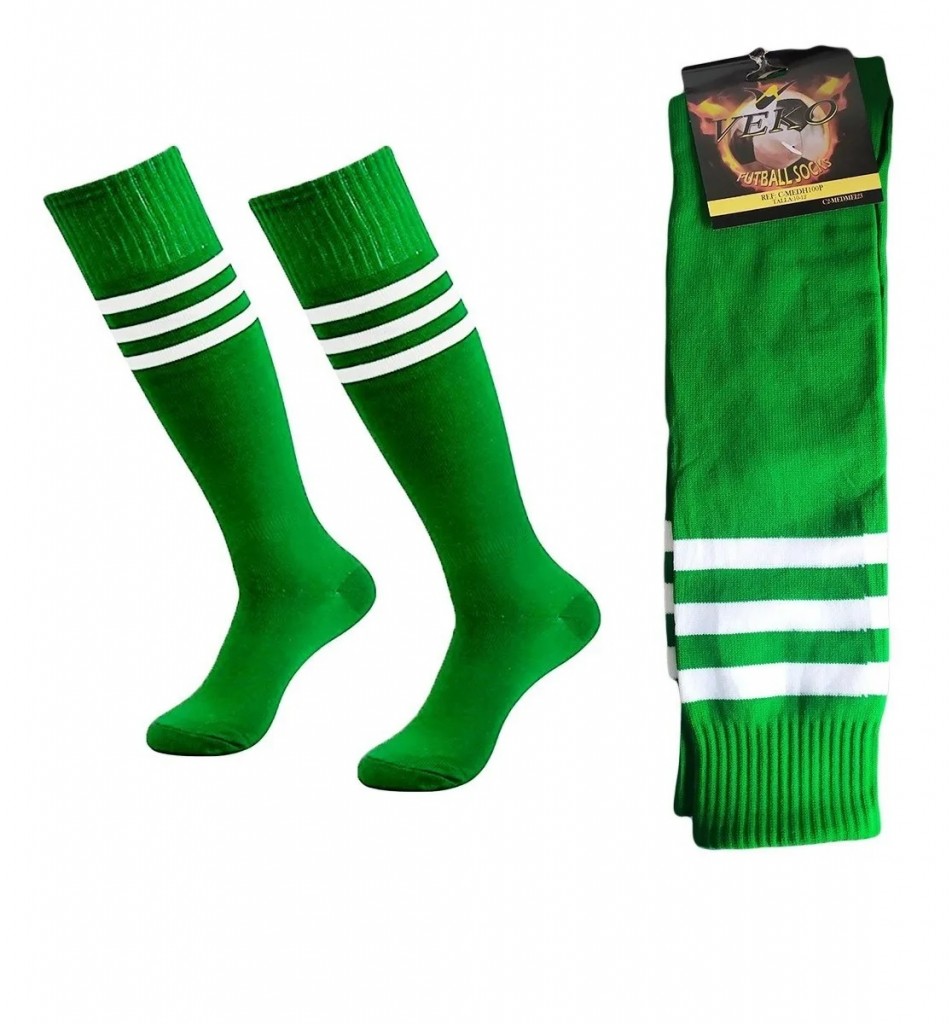 Medias Futboleras Deportivas Verde Unisex Fútbol Calcetines 10-12