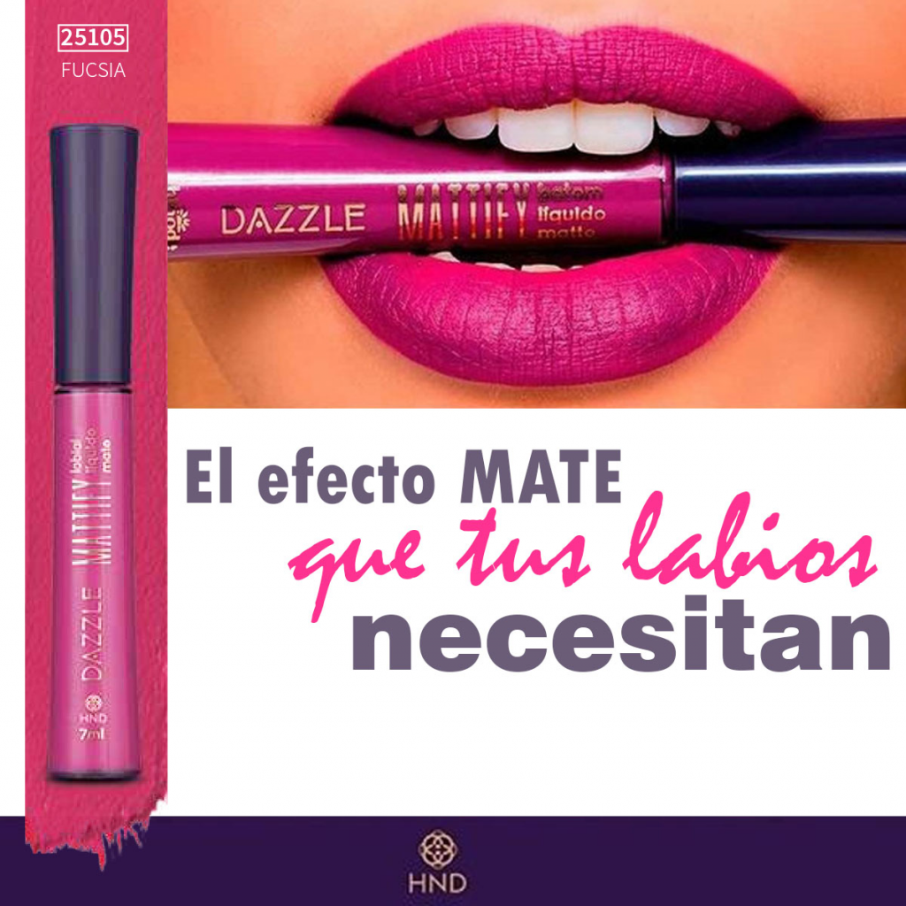 Labial Liquido Mate Fucsia HND Belleza Labios Mujer