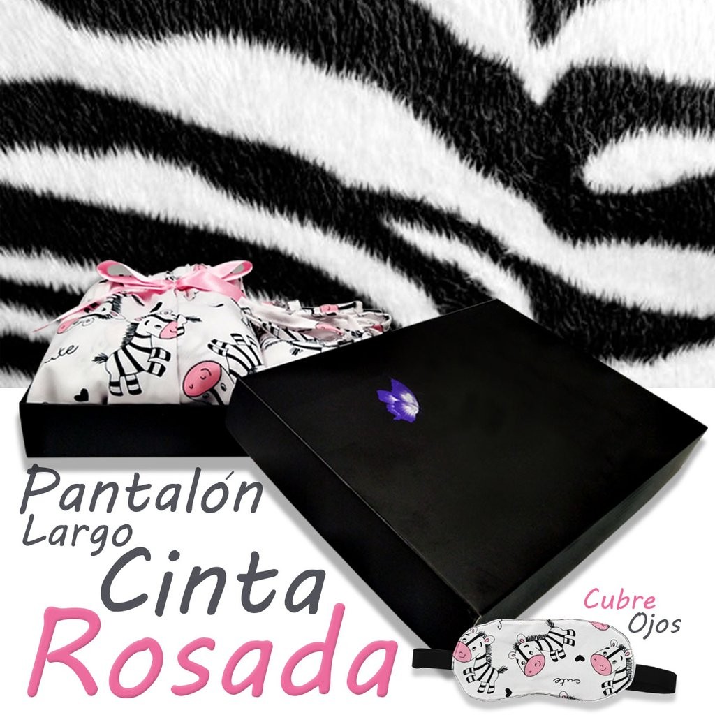 Pijama Mujer Moda Estampado Cebra Pantalón Largo Dormir Dama L