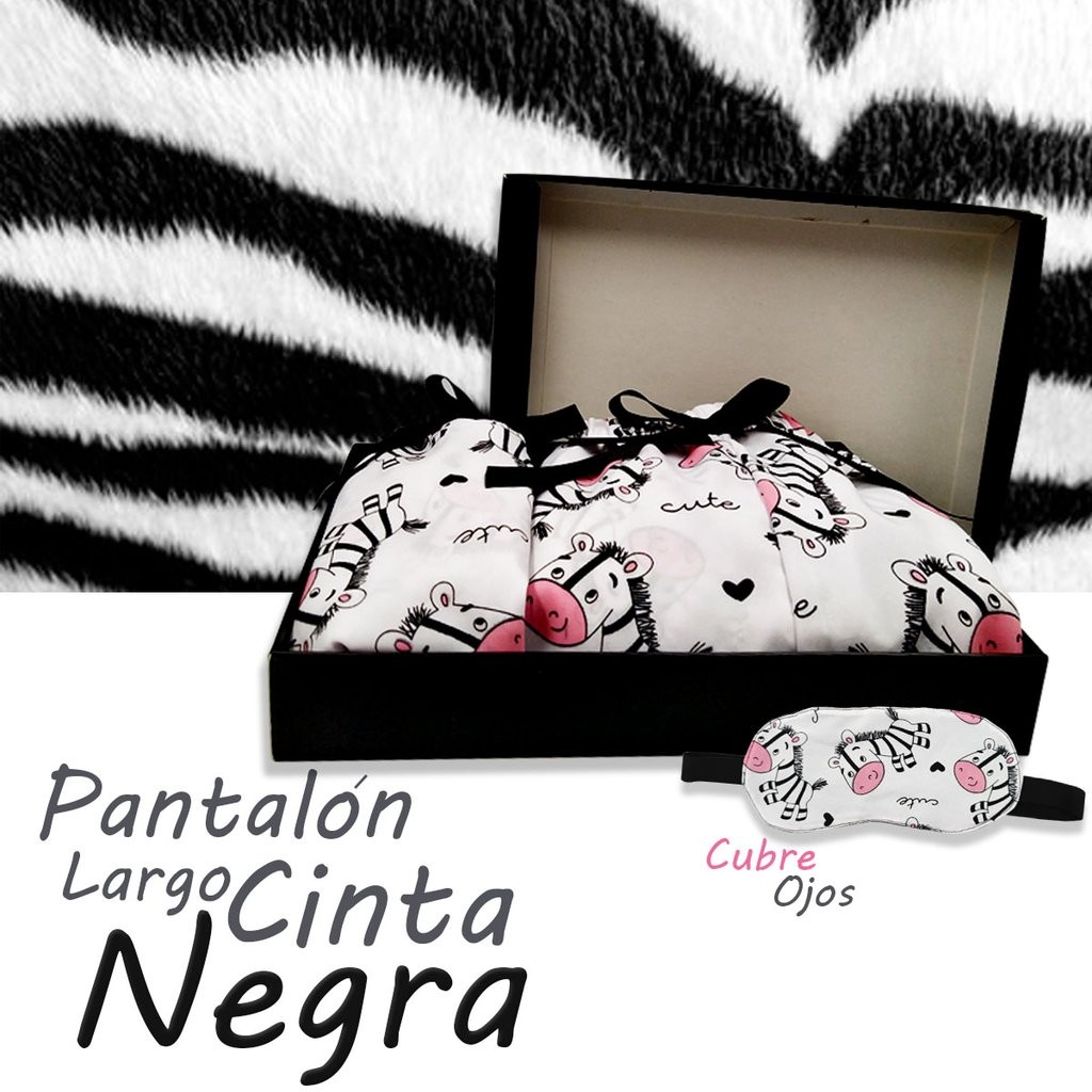 Pijama Mujer Moda Estampado Cebra N Pantalón Largo Dormir Dama XL