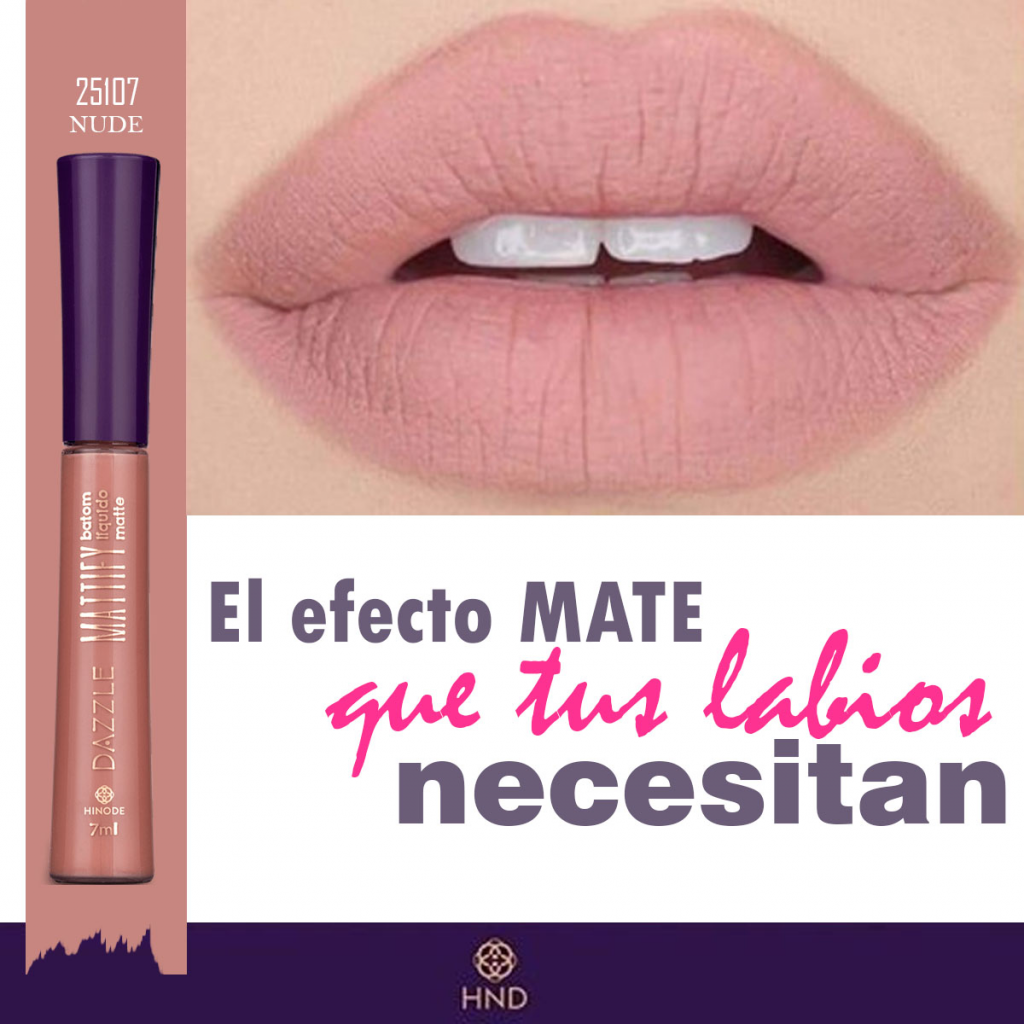 Labial Liquido Mate Nude HND Maquillaje Belleza Labios Mujer