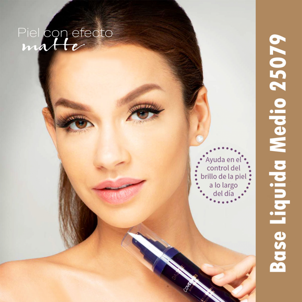 Base Liquida Dazzle HD Cover Maquillaje Dama Tono Medio 2